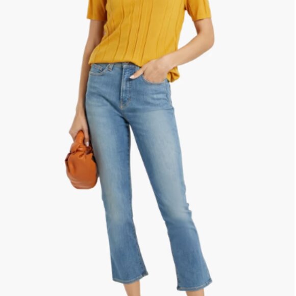 Veronica Beard Carly Kick Flare HR Light Blue Straight Leg Jeans 29 NWT - Picture 1 of 9